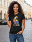 Damen T-Shirt mit buntem Papagei-Blumenmotiv