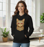 Damen Hoodie mit exklusivem Katzen-Motiv