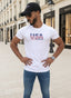 Herren Sportshirt „USA – William Pandorf“ – Weiß