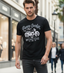 Herren T-Shirt Pierre Cardin – Schwarz mit Motorcycle-Print