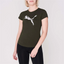 Damen T-Shirt PUMA – Olivgrün mit Logo-Print