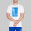 Herren T-Shirt adidas – Weiß mit blauem Print