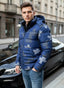 Herren Winterjacke – Steppjacke mit Pixel-Camouflage