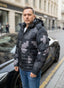 Herren Winterjacke – Steppjacke mit Pixel-Camouflage