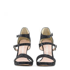 Made in Italia IRIDE – Damen Sandalen mit Cut-Out Design, Schwarz