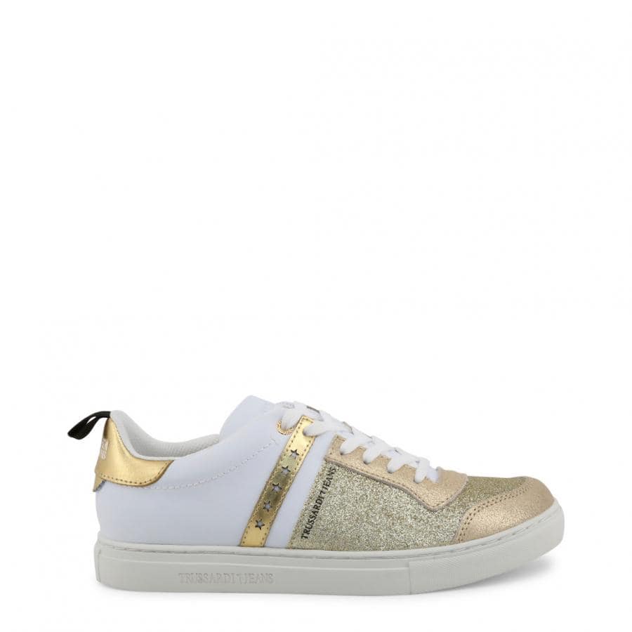Trussardi – Damen Sneaker M050 (Gold/Weiß)