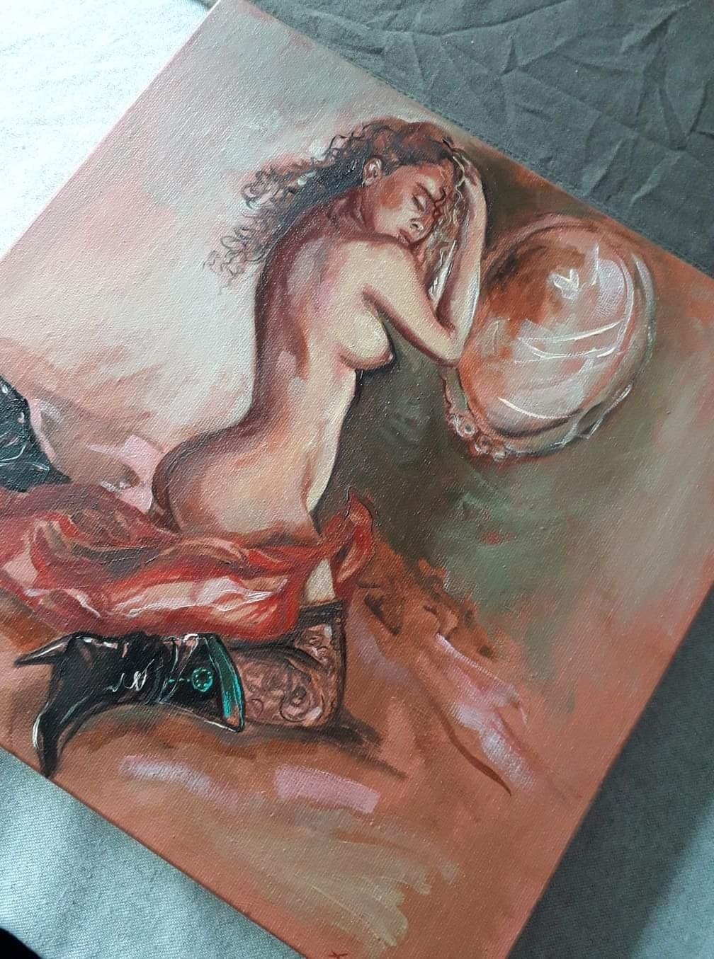 Original Ölgemälde – Maia Siradze „Morning Beauty“ – 29×29 cm Zweitbild