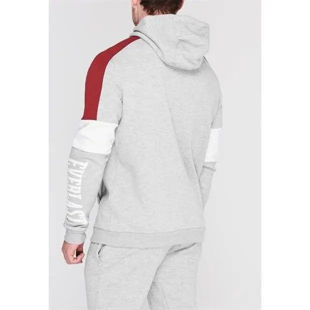 Herren Zip-Hoodie Everlast – Grau mit roten Details