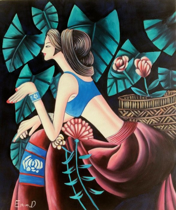 Original Acrylgemälde – Emma Delva „Songe“ – 71×60 cm Zweitbild