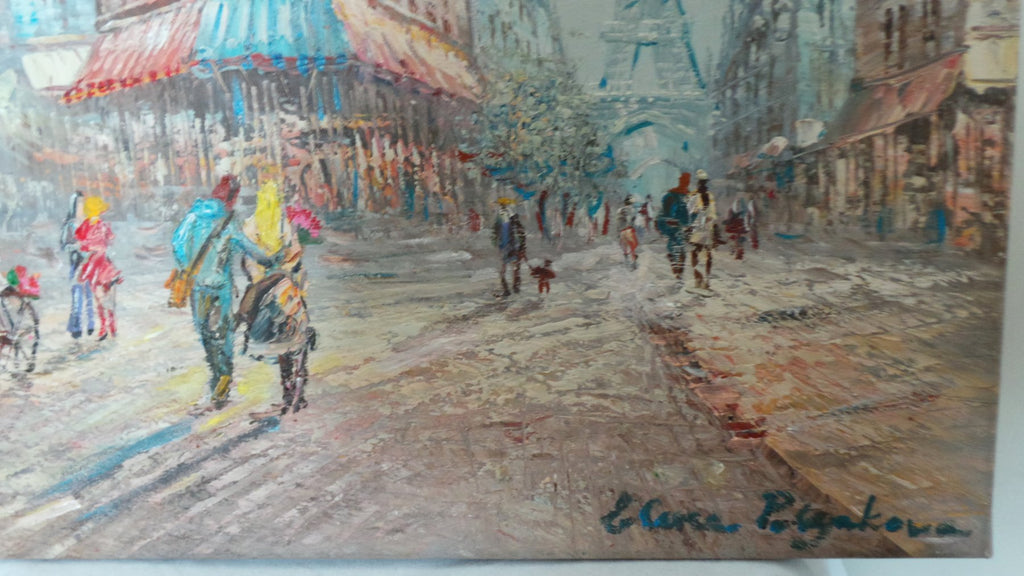 Original Acrylgemälde – Elena Polyakova „Morning in Paris“ – 50×60 cm