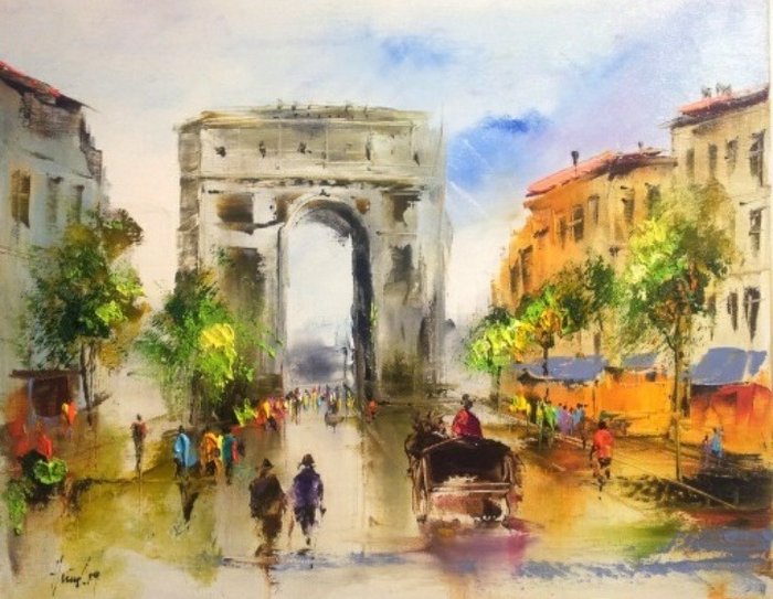 Original Ölgemälde – Alfred Anioł „Paris“ 40×50cm Zweitbild