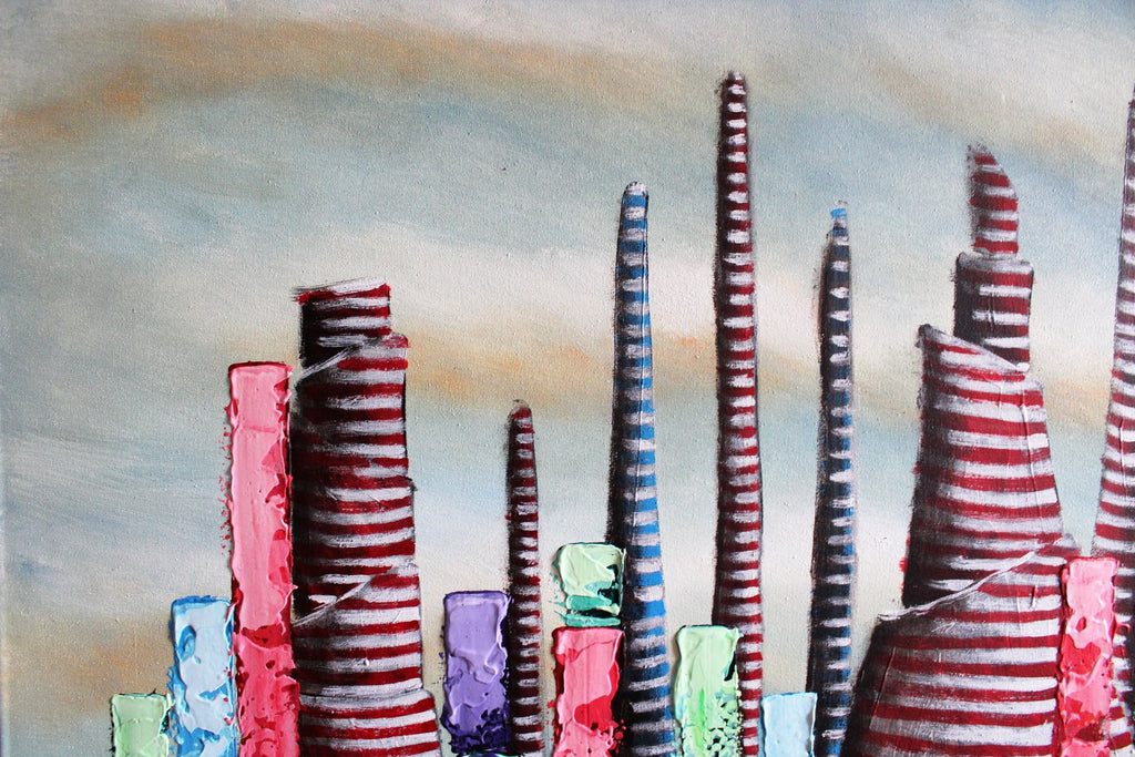 Original Ölgemälde – Filip Łoziński „Candy Market“ – 100 × 80 cm