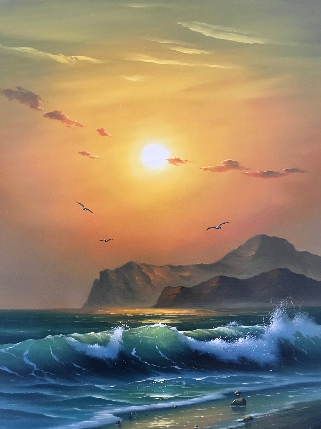 Original Ölgemälde – Sergei Stoev „View of Kara-Dag“ – 50×35 cm Zweitbild