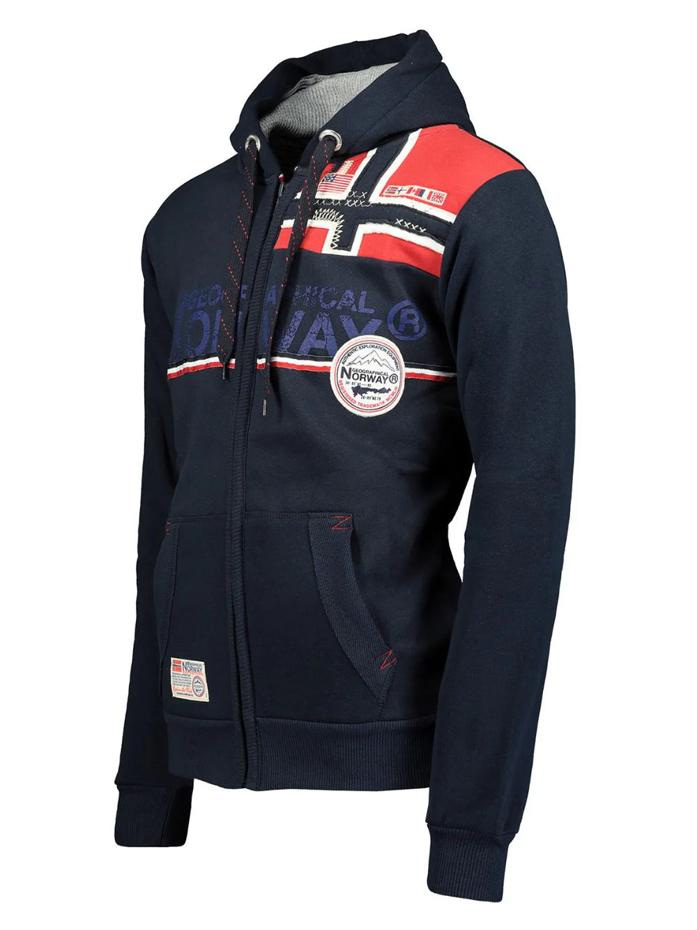 Herren Kapuzenpullover Blau – GEOGRAPHICAL NORWAY