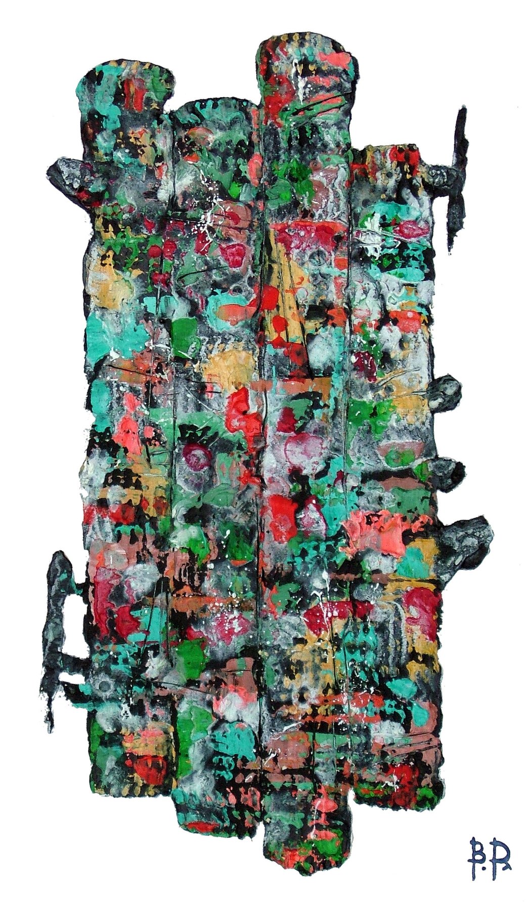 Original Ölgemälde – Bruno Dumont „3 huiles planches d’épave“ – 3er-Set (je 24×16 cm) Hauptbild