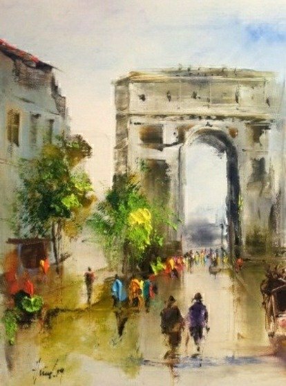 Original Ölgemälde – Alfred Anioł „Paris“ 40×50cm