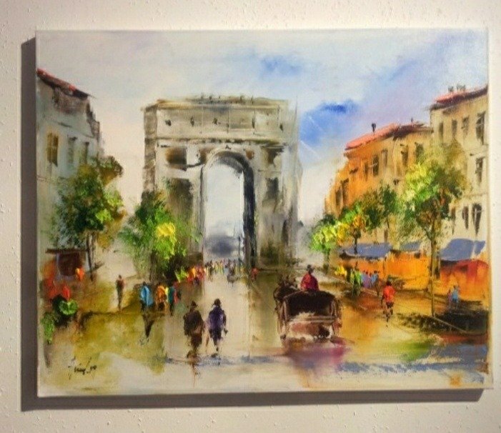 Original Ölgemälde – Alfred Anioł „Paris“ 40×50cm Hauptbild