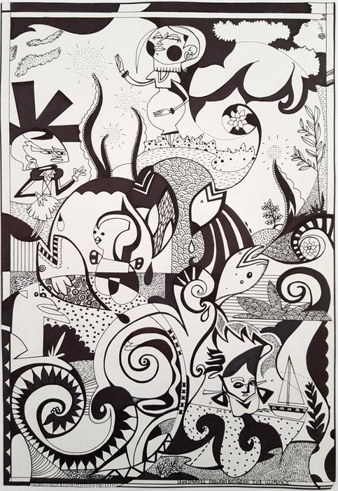 Original Illustration – Leon Sparkes & Deborah Brogden „Oxygen“ – 41,5×28,5 cm Zweitbild