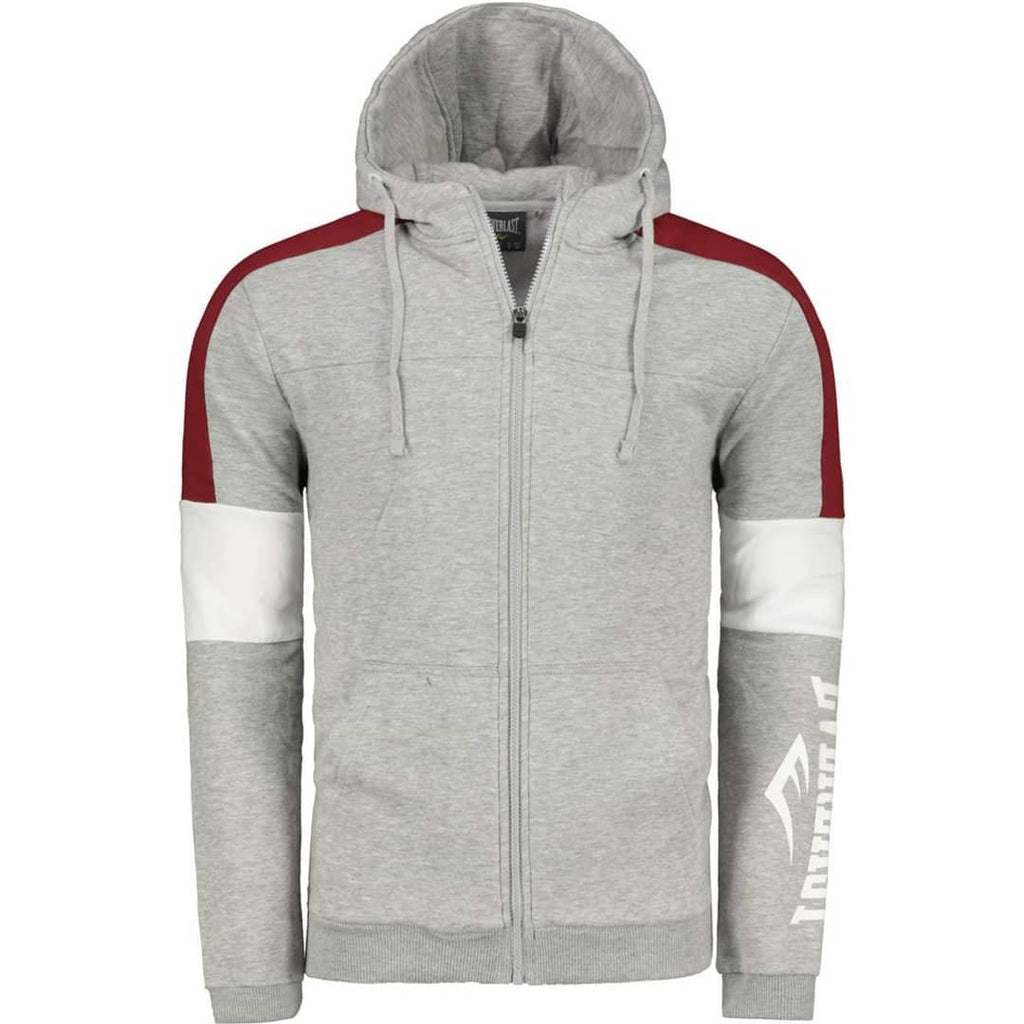 Herren Zip-Hoodie Everlast – Grau mit roten Details