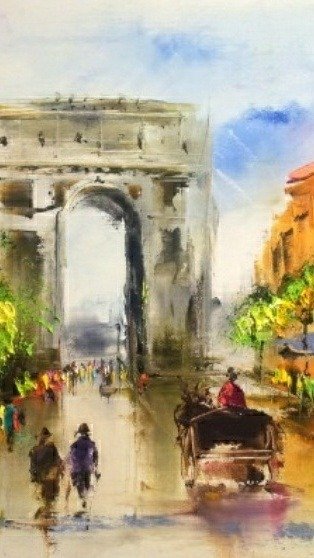 Original Ölgemälde – Alfred Anioł „Paris“ 40×50cm