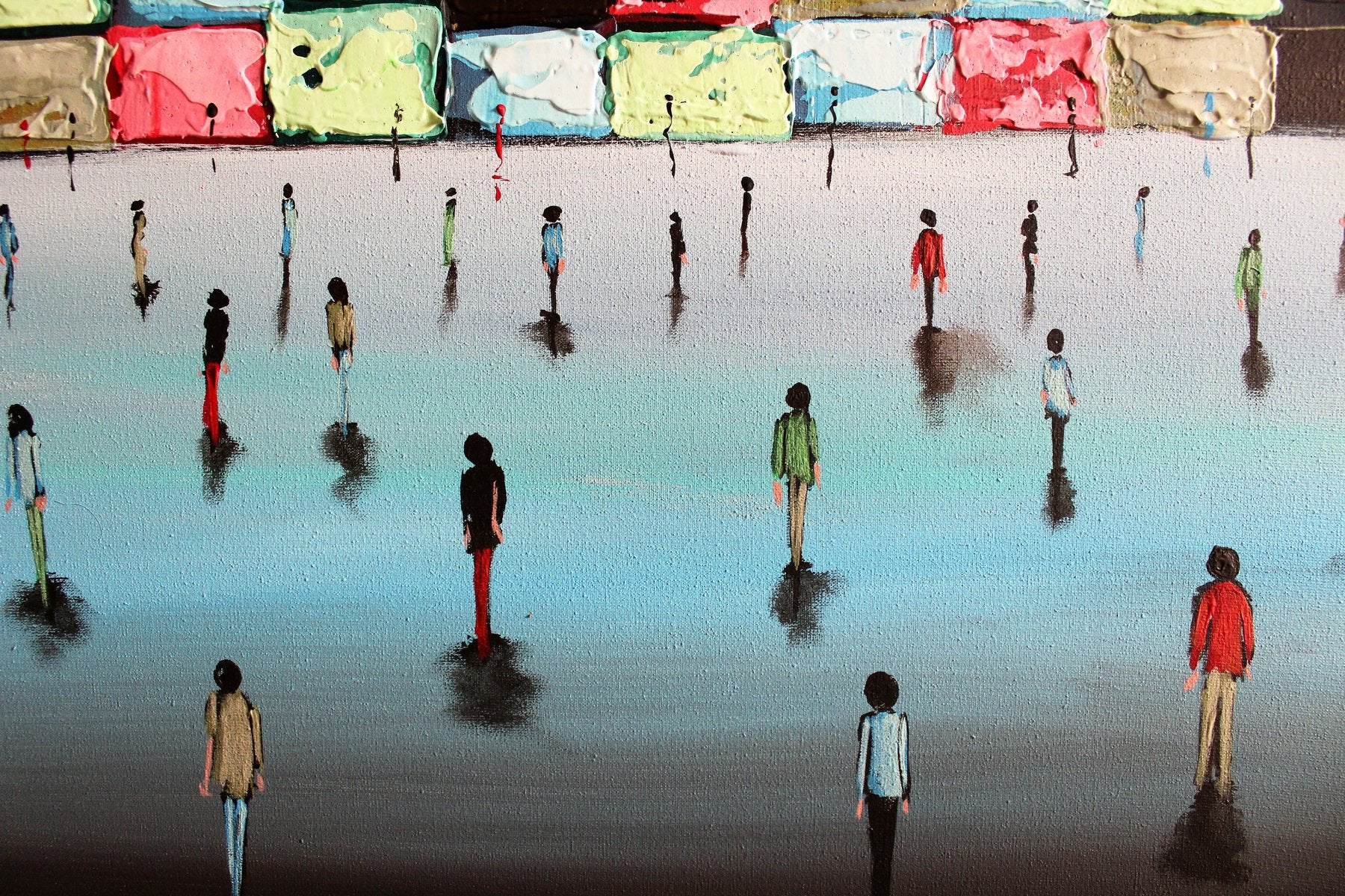 Original Ölgemälde – Filip Łoziński „Candy Market“ – 100 × 80 cm