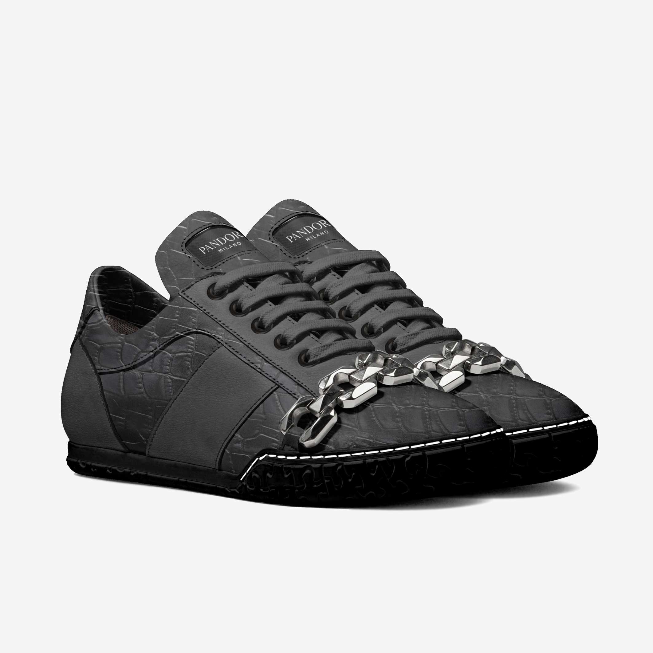 Pandorf Milano™ – Herren-Sneaker aus Leder mit Alligator-Prägung