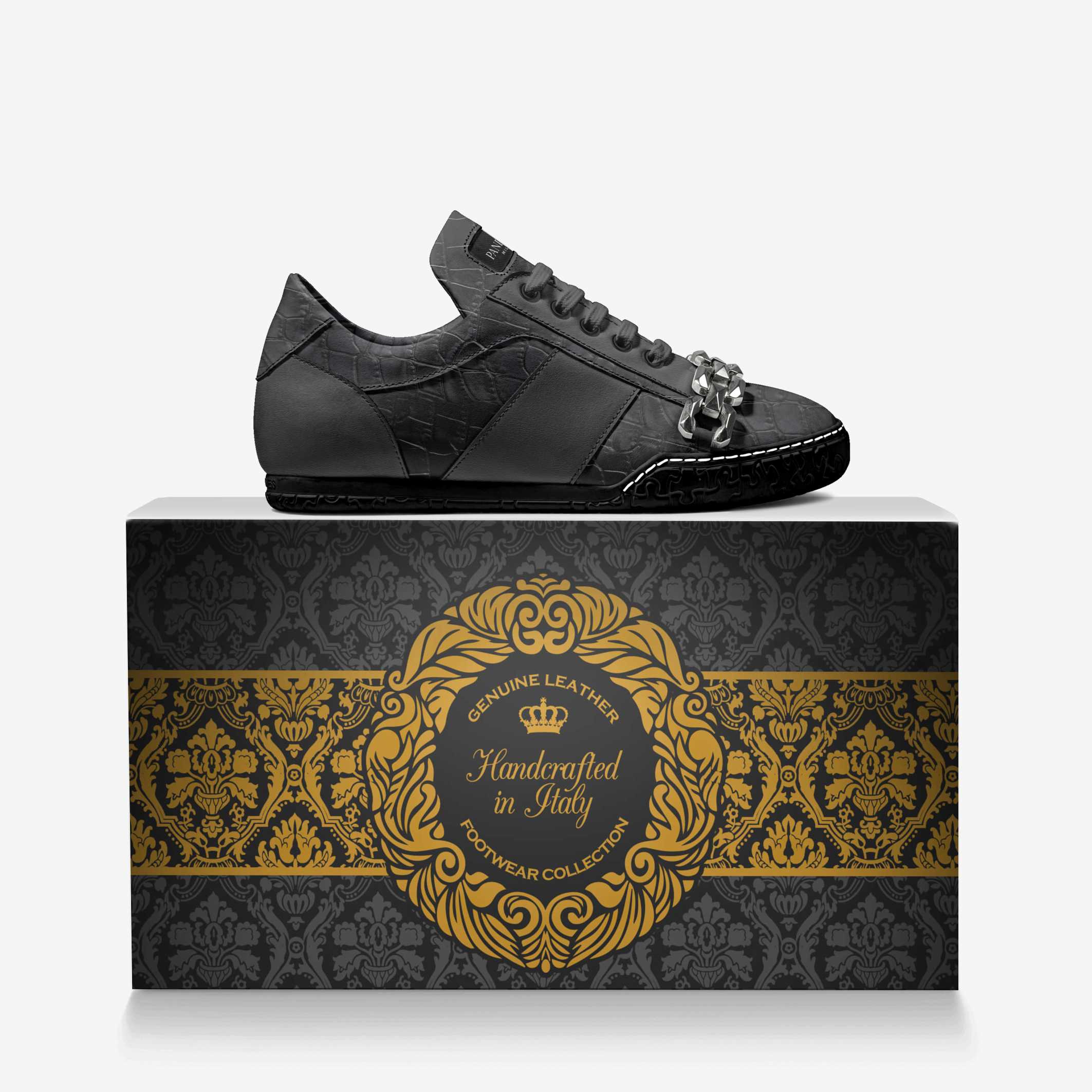 Pandorf Milano™ – Herren-Sneaker aus Leder mit Alligator-Prägung