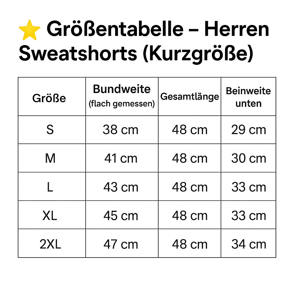 Herren Sweatshorts – Schwarz – Dünner, leichter Stoff,