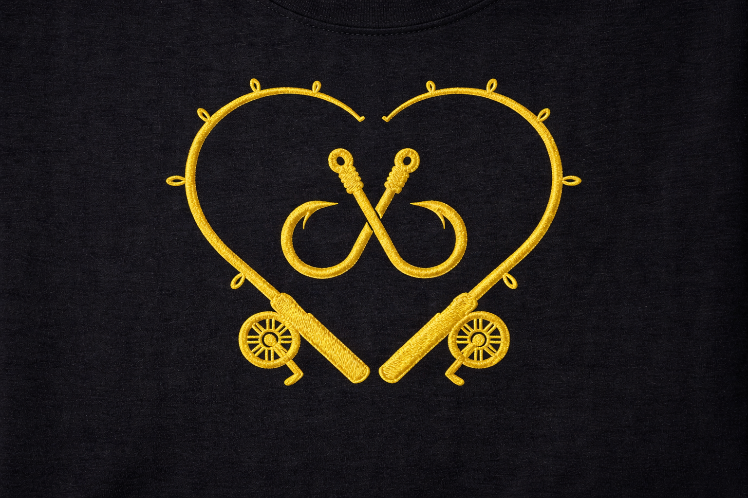 Karpfen Angler T-Shirt Bestickt - Geschenk für Fischer