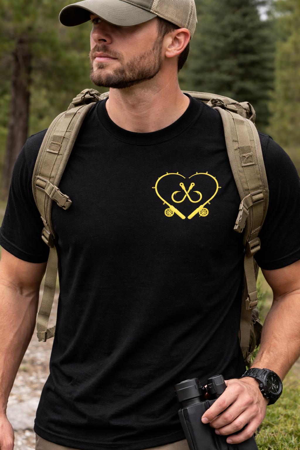 Karpfen Angler T-Shirt Bestickt - Geschenk für Fischer