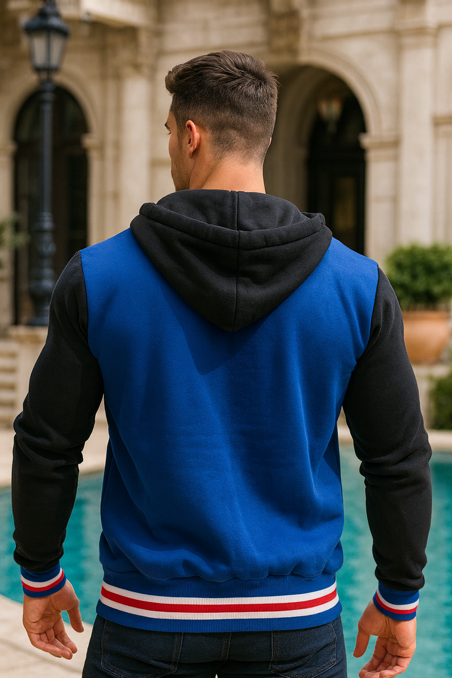 Herren Sweatshirt mit Kapuze (Varsity Style)