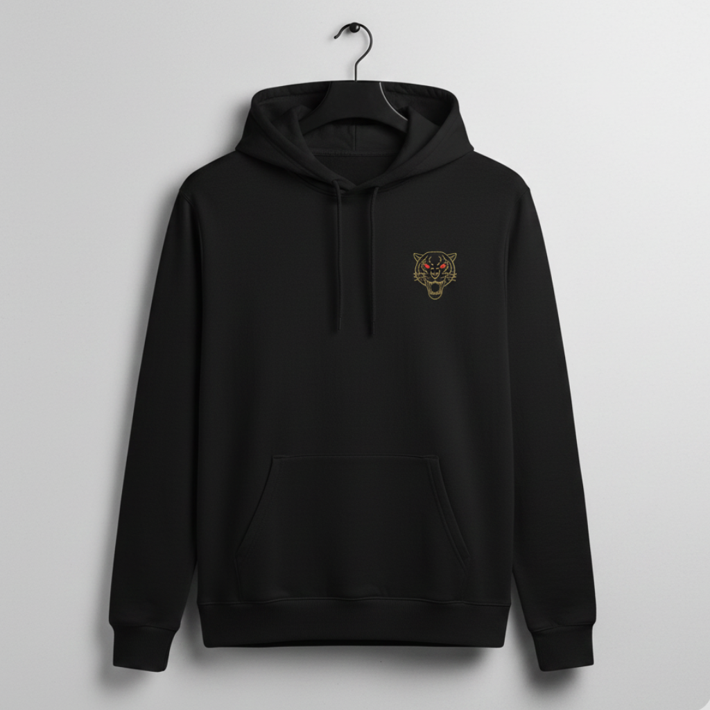 Herren Hoodie – Gestickter Tigerkopf