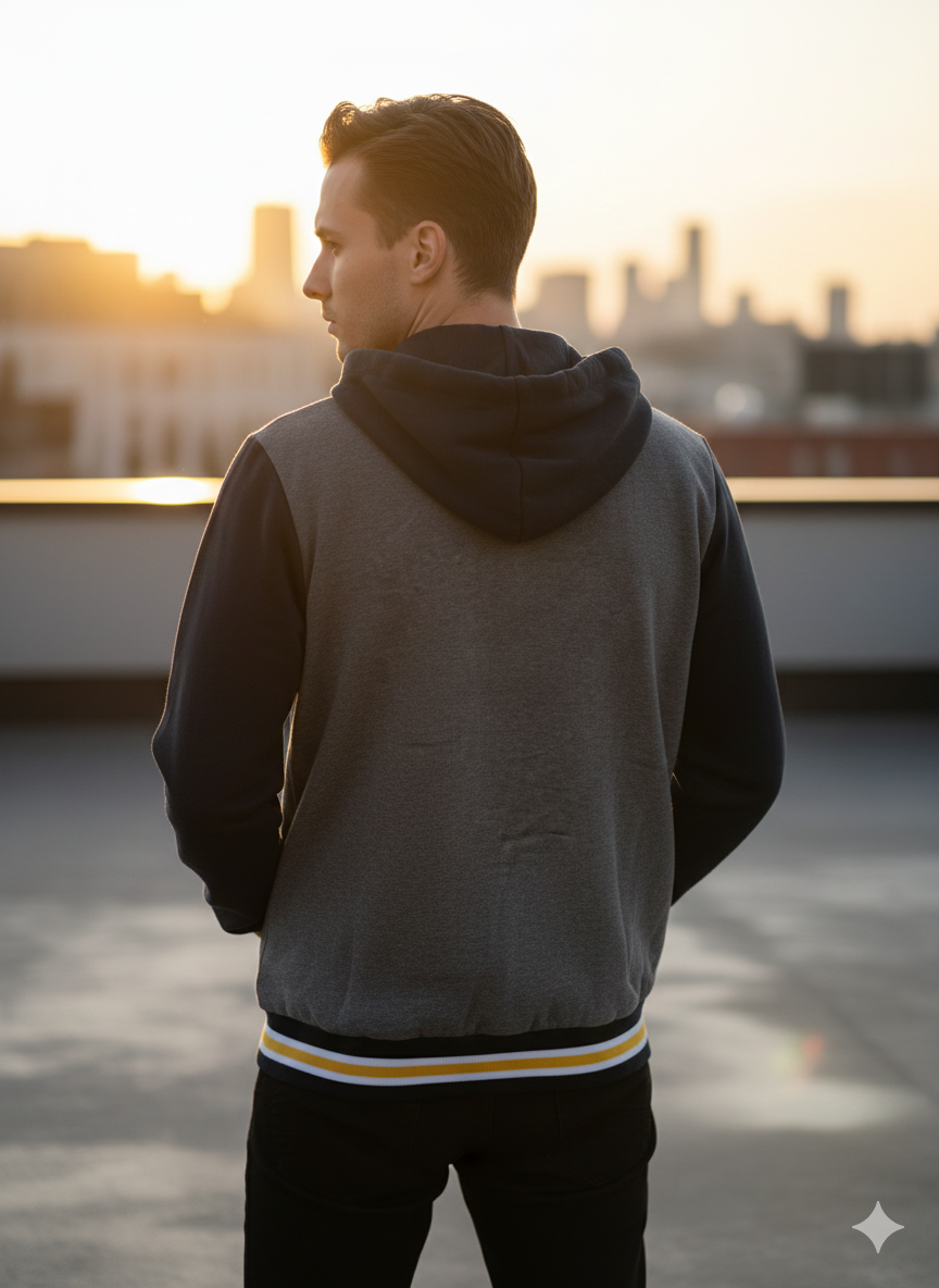 Herren Sweatshirt mit Kapuze (Varsity Style)