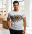 Herren T-Shirt mit Löwenmotiv – Weiß
