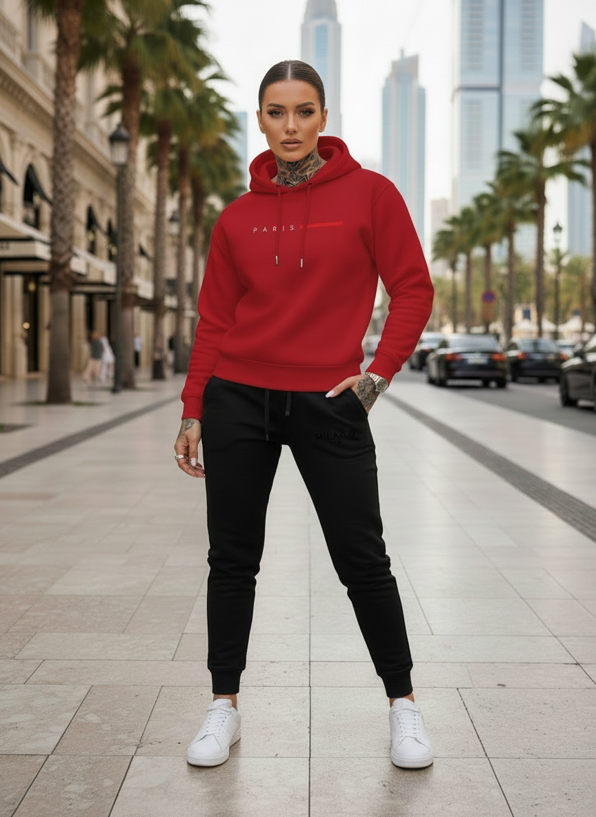 Exklusiver PARIS Hoodie – Premium-Stickerei