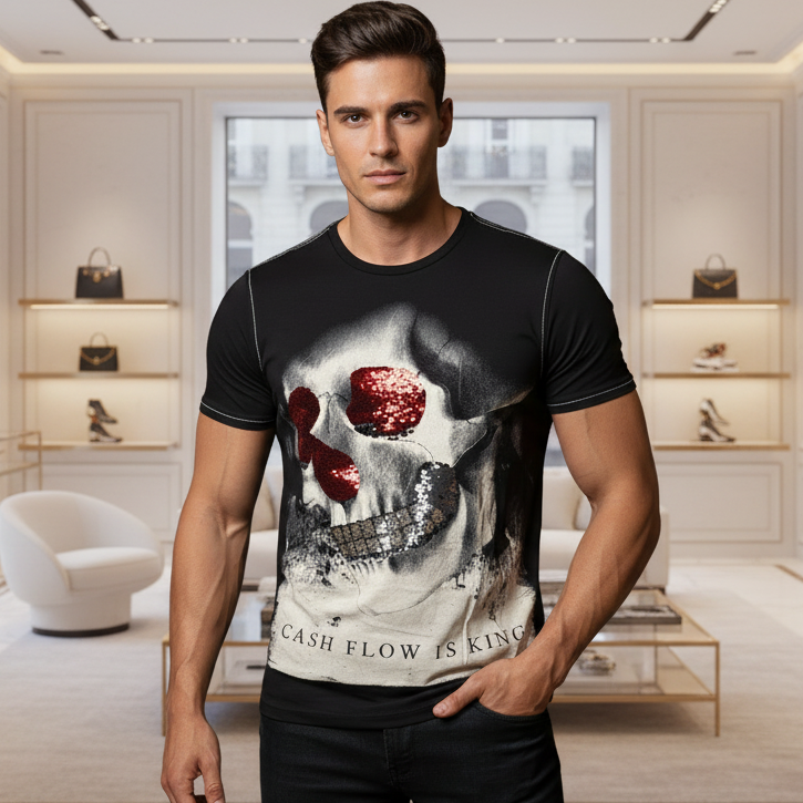 Herren T-Shirt – CASH FLOW IS KING Hauptbild