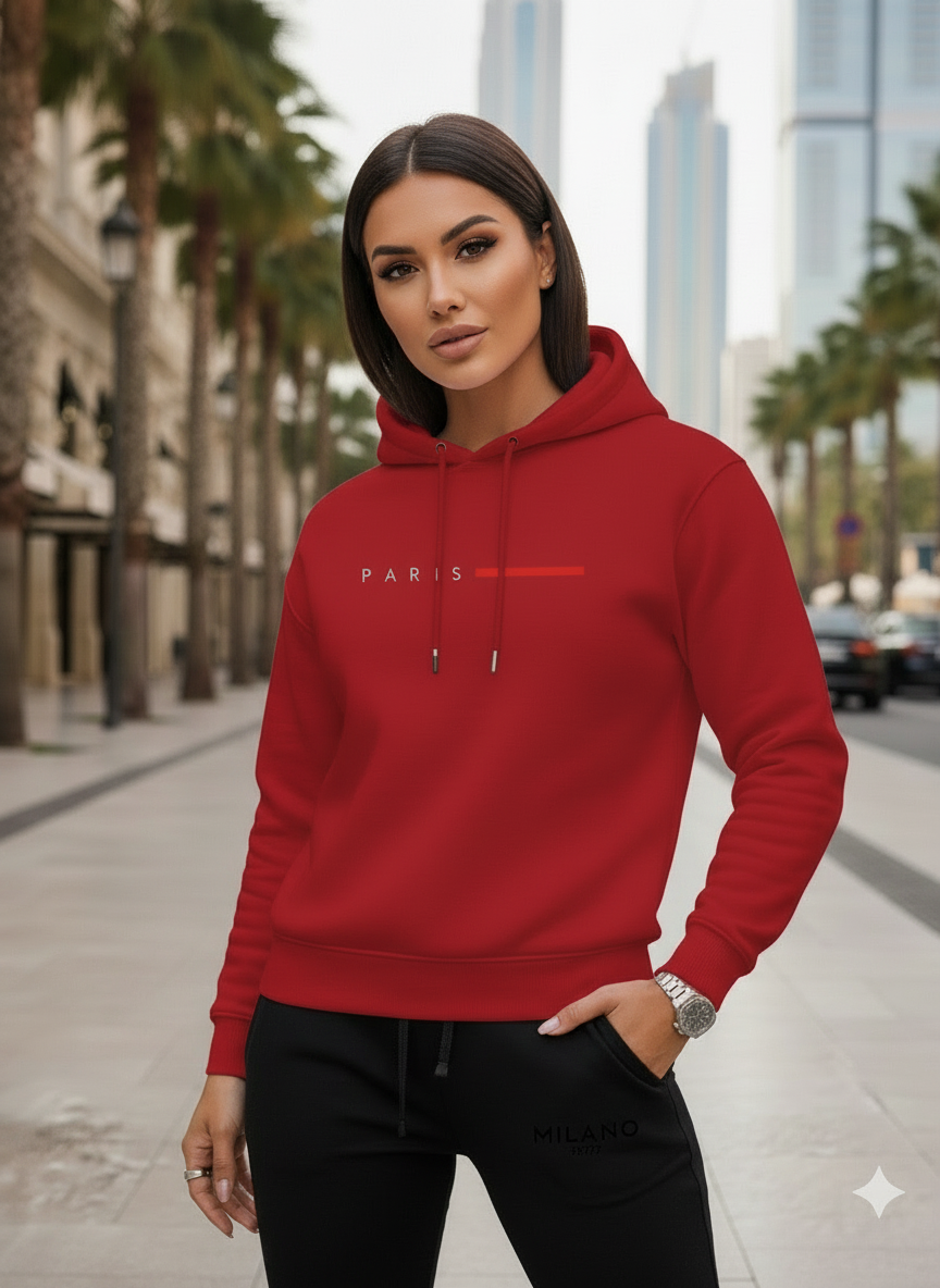Exklusiver PARIS Hoodie – Premium-Stickerei