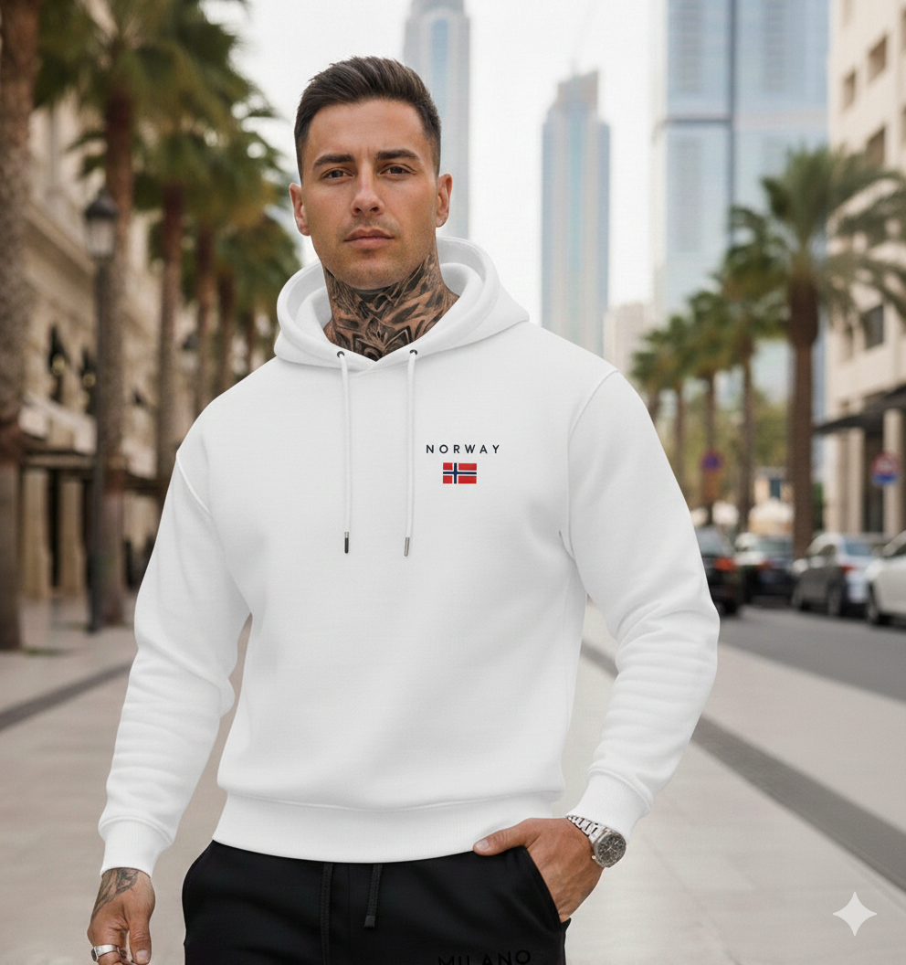 Exklusiver NORWAY Hoodie – Premium-Stickerei auf Bestellung Hauptbild