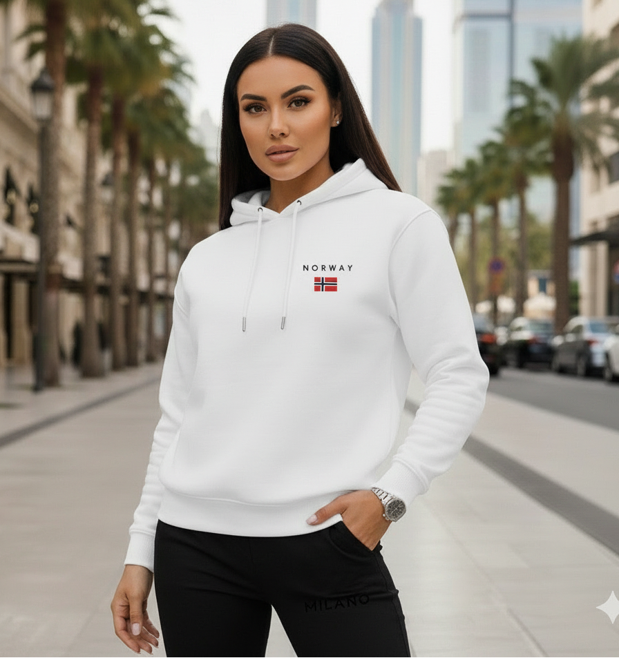 Exklusiver NORWAY Hoodie – Premium-Stickerei auf Bestellung Hauptbild