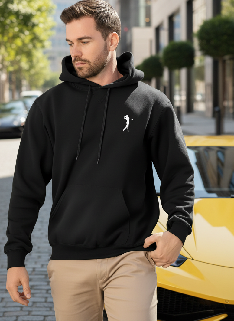 Herren-Kapuzensweatshirt mit gesticktem Golf-Logo