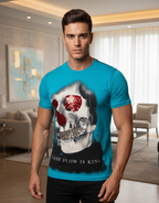 Herren T-Shirt – CASH FLOW IS KING (Blau)