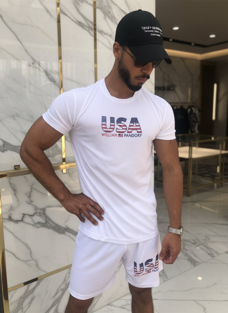 Herren Sport-Set USA – Funktionsshirt + Shorts Hauptbild