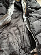 Herren warme Steppweste mit Kapuze – Schwarz