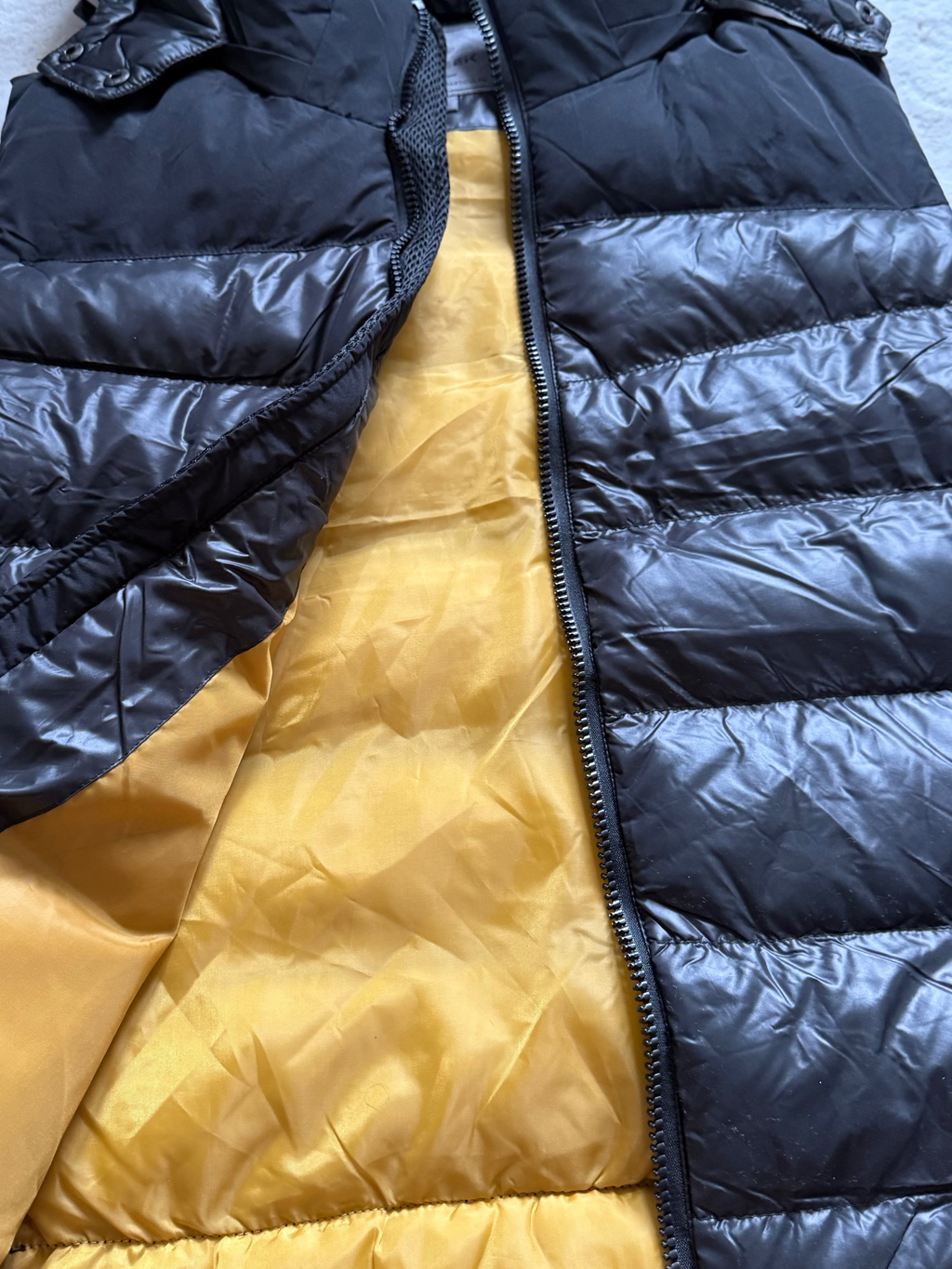 Herren warme Steppweste mit Kapuze – Schwarz