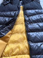 Herren warme Steppweste mit Kapuze – Schwarz