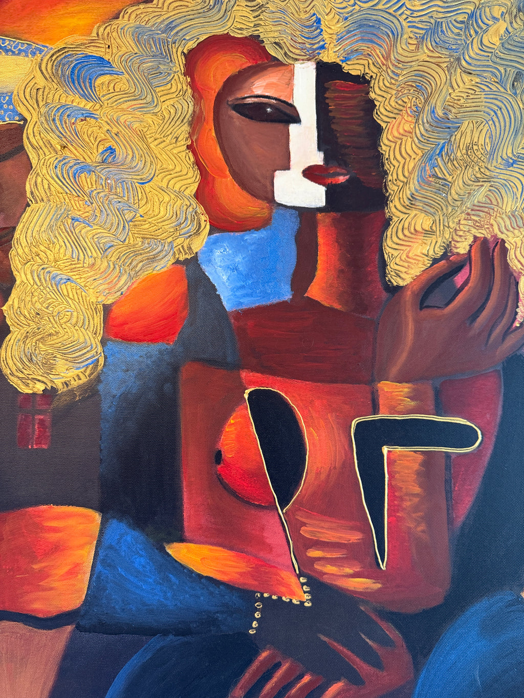 Modernes Acryl Gemälde auf Leinwand Original abstrakte Frauen 60x60cm