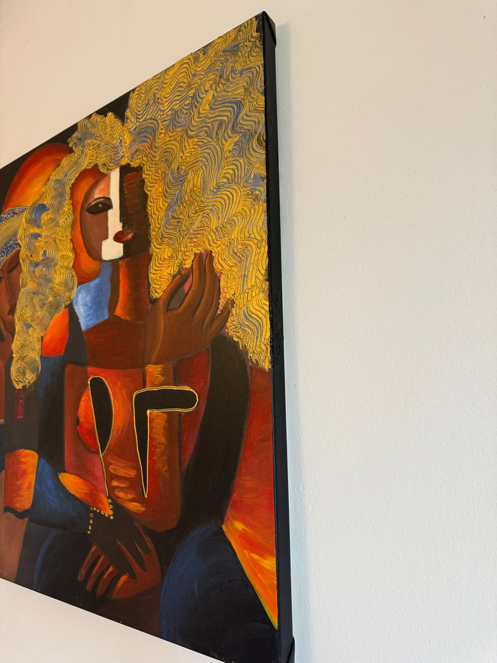 Modernes Acryl Gemälde auf Leinwand Original abstrakte Frauen 60x60cm