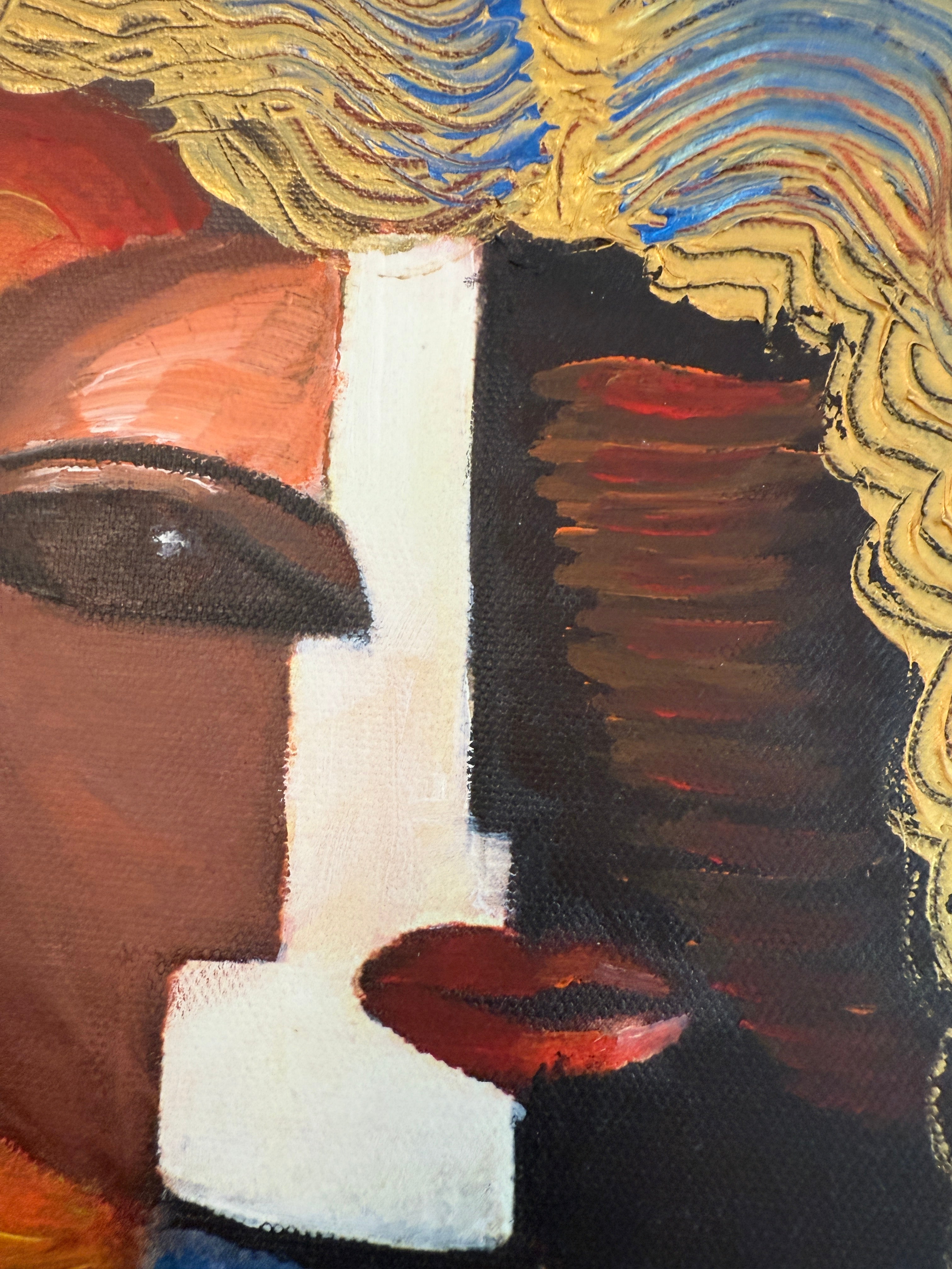 Modernes Acryl Gemälde auf Leinwand Original abstrakte Frauen 60x60cm