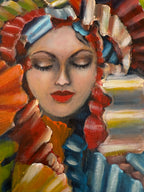 Original Ölgemälde – „The Poppy Lady“ – Teresa Kluszczyńska – 70×50 cm