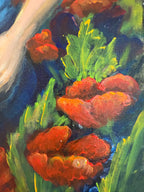 Original Ölgemälde – „The Poppy Lady“ – Teresa Kluszczyńska – 70×50 cm